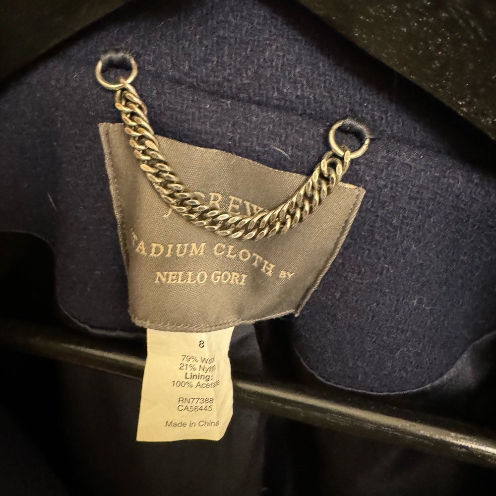 J. Crew Stadium Nello Gori Peacoat 8 - Picture 12 of 12